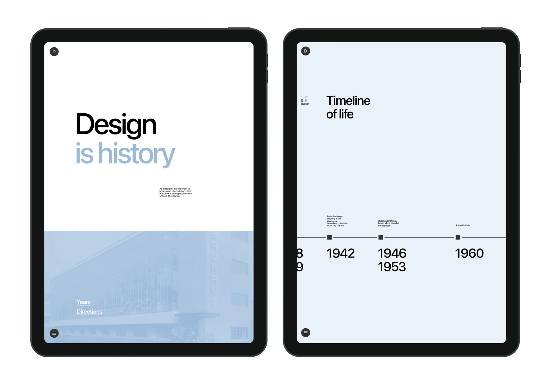 Design is history — Website redesign exploration